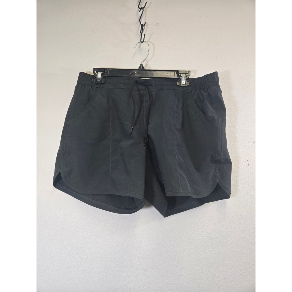 Lands' End Athletic Activewear Hiking Running Shorts Black Large
